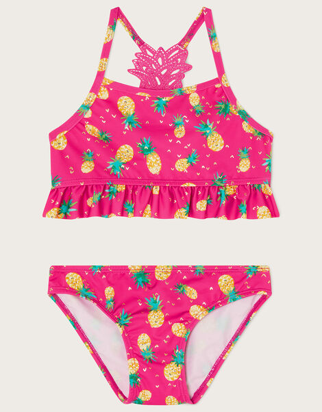 Pineapple Crochet Bikini Set, Red (RED), large
