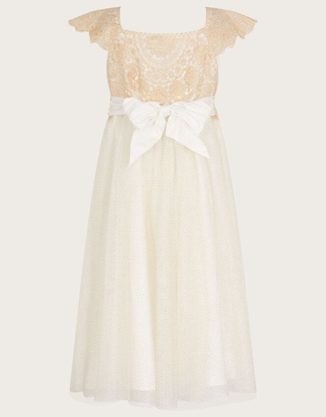 Estella Embroidered Dress	, Gold (GOLD), large
