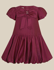 Baby Ember Bow Bubble Hem Dress, Purple (PURPLE), large