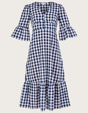 Gingham Dress, Blue (NAVY), large