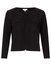 Hotfix Gem Shrug with Sustainable Viscose, Black (BLACK), large