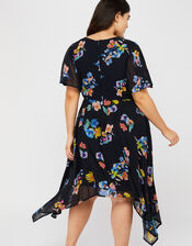 Wendy Hanky Hem Curve Dress, Blue (NAVY), large