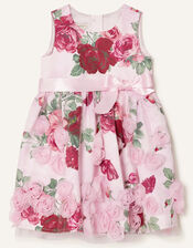 Baby 3D Rose Dress, Pink (PINK), large
