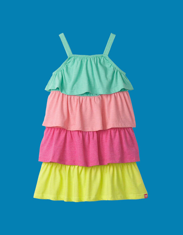 Hatley Rainbow Tiered Dress, Multi (MULTI), large
