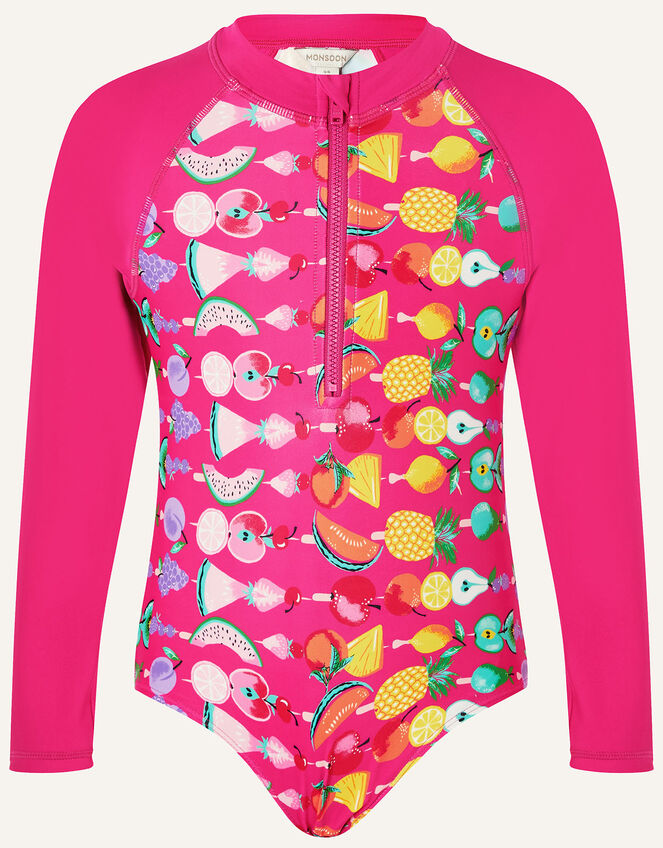 Fruit Print Sunsafe Swimsuit, Pink (PINK), large