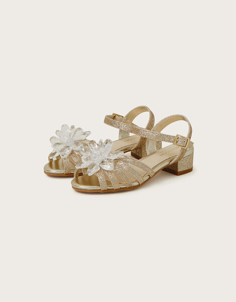 Julie Jewel Glitter Heeled Sandals Gold, Gold (GOLD), large