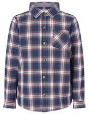 Check Shirt in Pure Cotton, Blue (NAVY), large