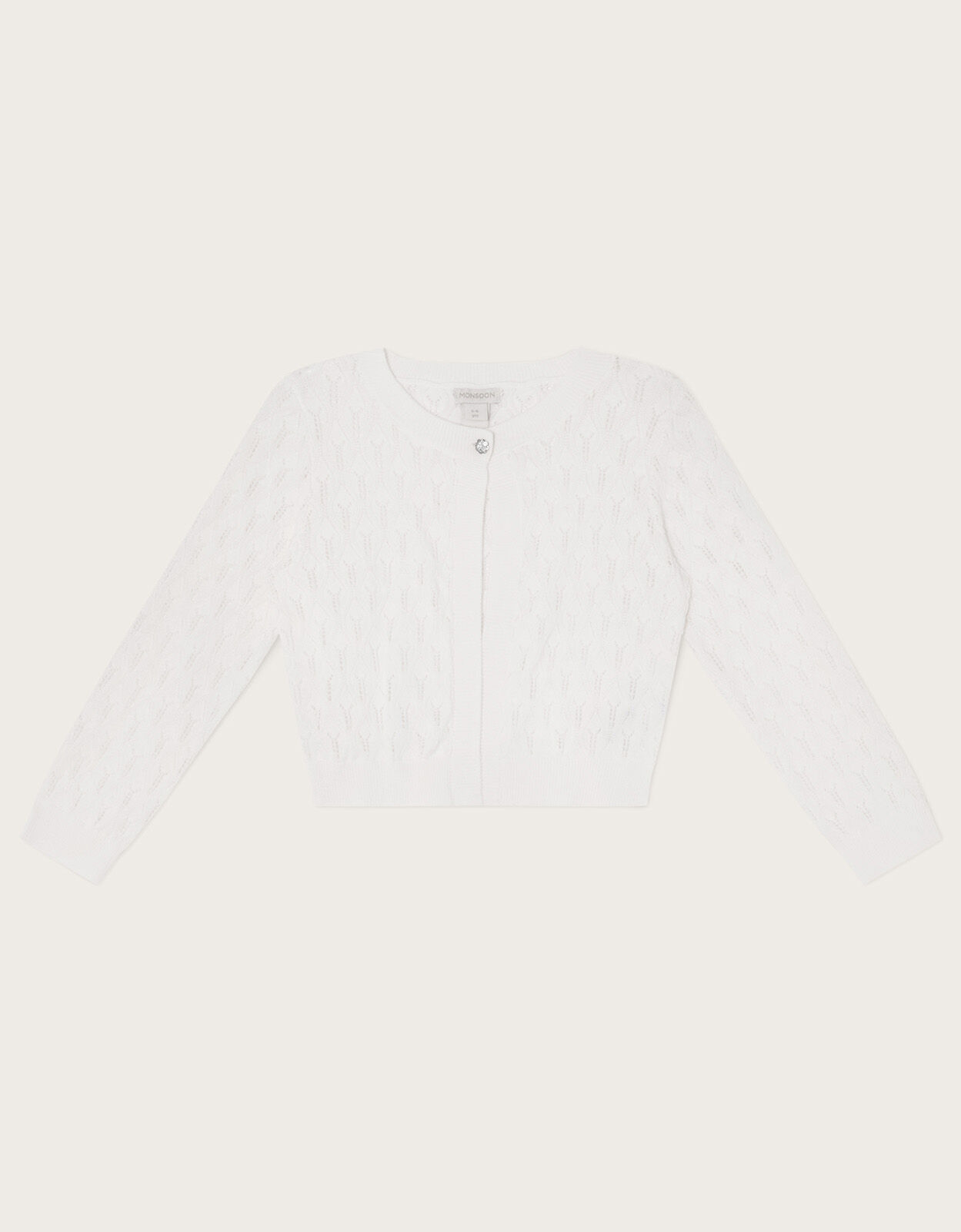 Pointelle Cardigan Ivory
