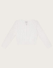 Pointelle Cardigan, Ivory (IVORY), large