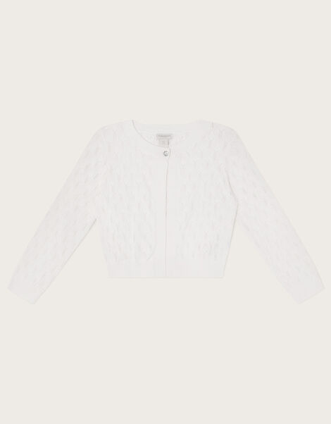 Pointelle Cardigan, Ivory (IVORY), large