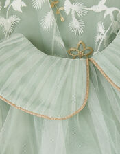 Veronica Floral Tulle Party Dress, Green (SAGE), large