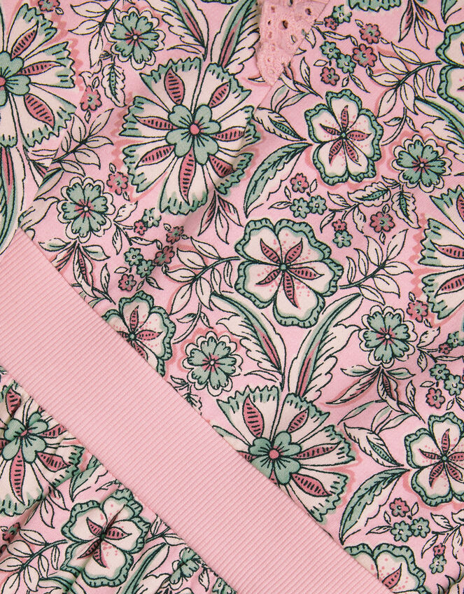 Scorched Paisley Print Dress, Pink (PINK), large