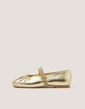 Diamant&eacute; Strap Ballet Flats, Gold (GOLD), large