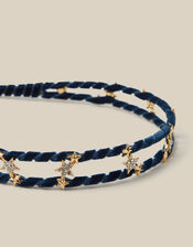 Star Embellished Double Twist Headband, , large