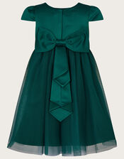 Baby Tulle Bridesmaid Dress, Green (DARK GREEN), large