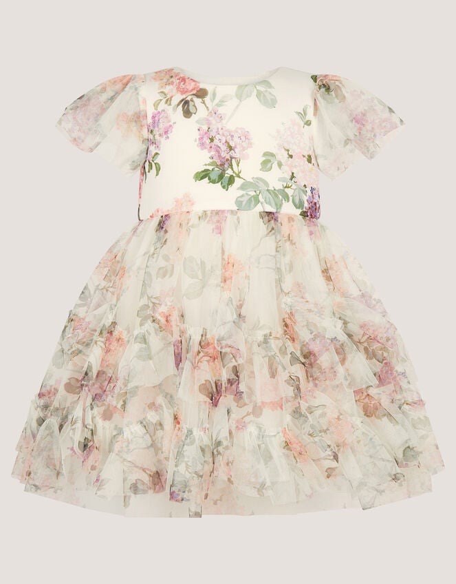Baby Roma Floral Print Ruffle Party Dress , Multi (MULTI), large