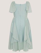 Joy Waterfall Ruffle Chiffon Maxi Dress, Green (SAGE), large