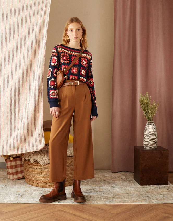 Janice Wide Leg Trousers, Camel (CAMEL), large