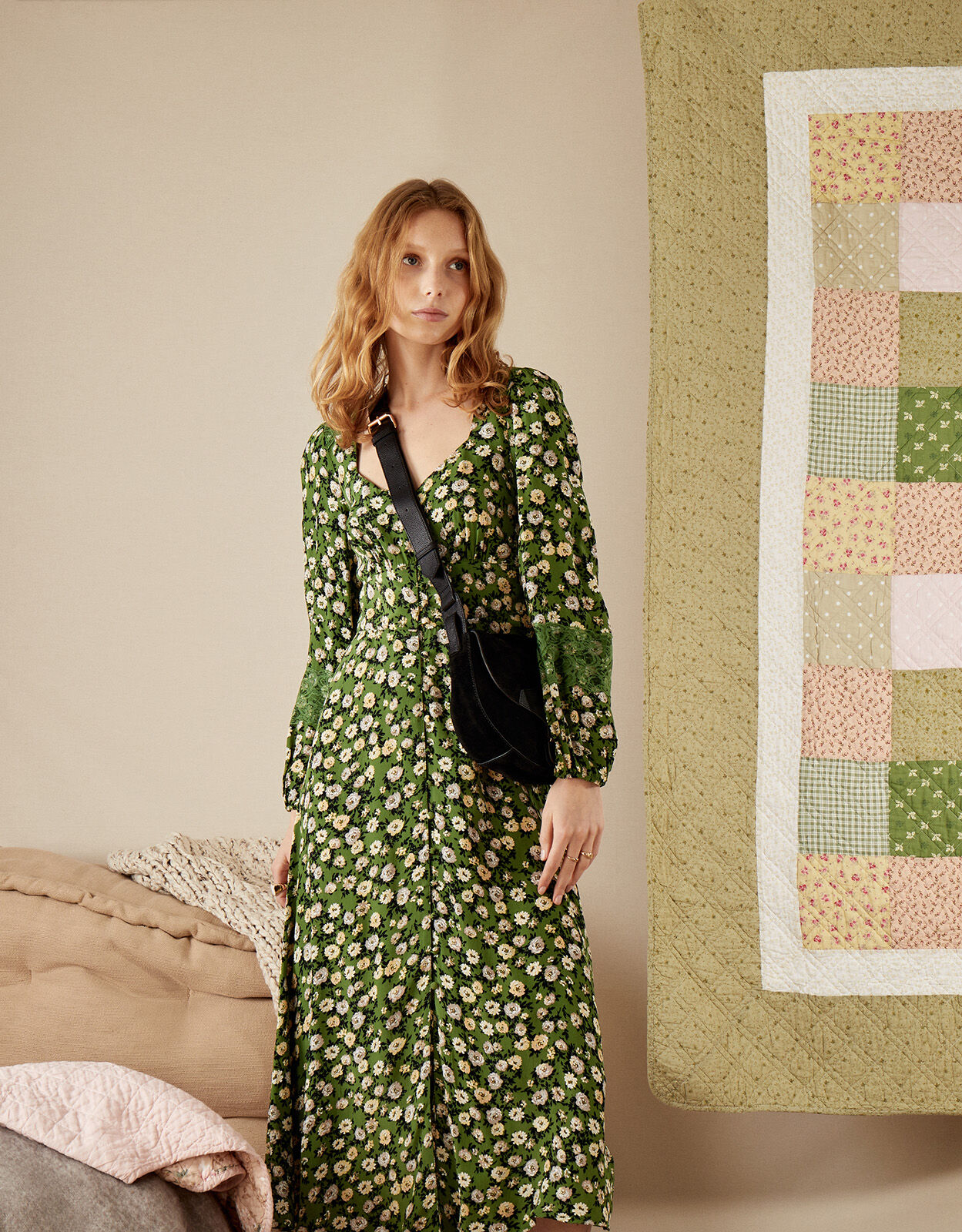 Monsoon green floral dress deals