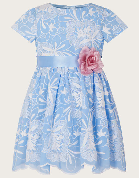 Baby Mallory Embroidered Dress Blue, Blue (PALE BLUE), large