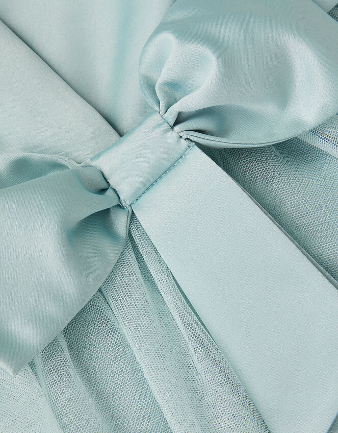 Baby Satin Bridesmaid Dress, Green (SAGE), large