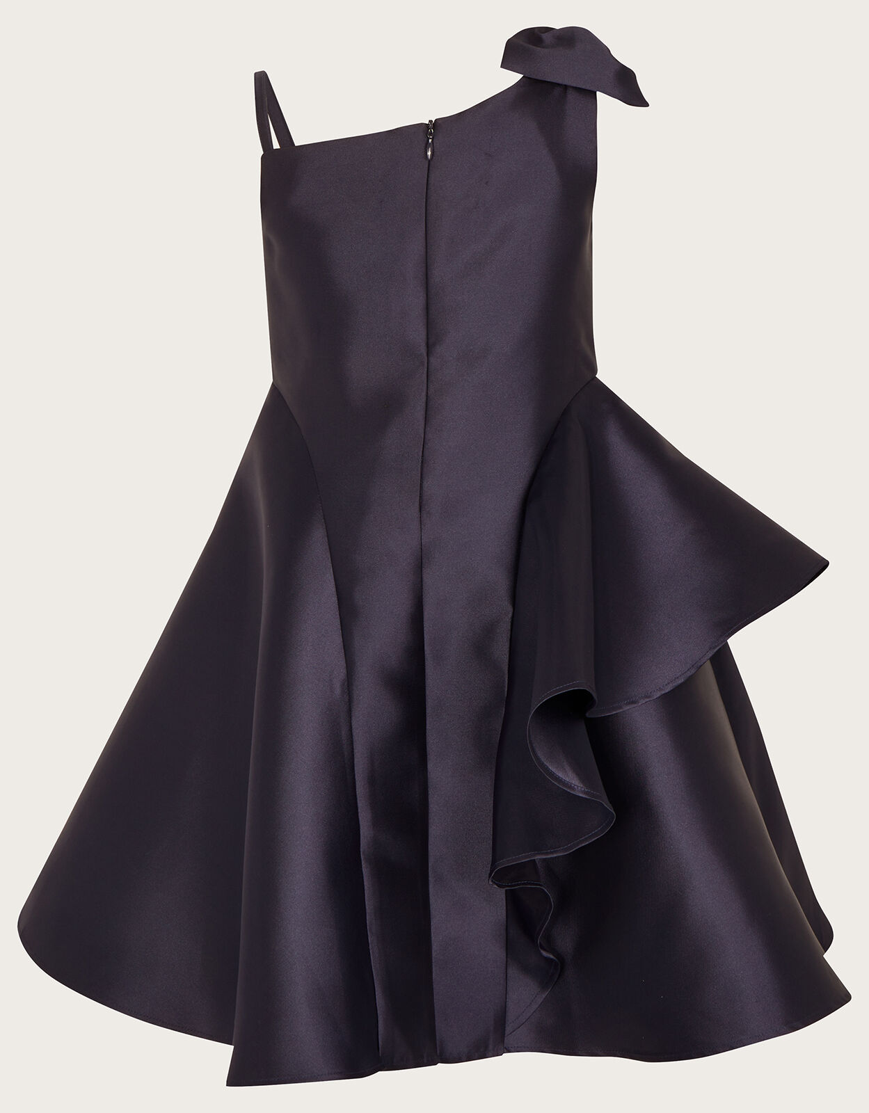 Bonnie Bow One Shoulder Dress Blue