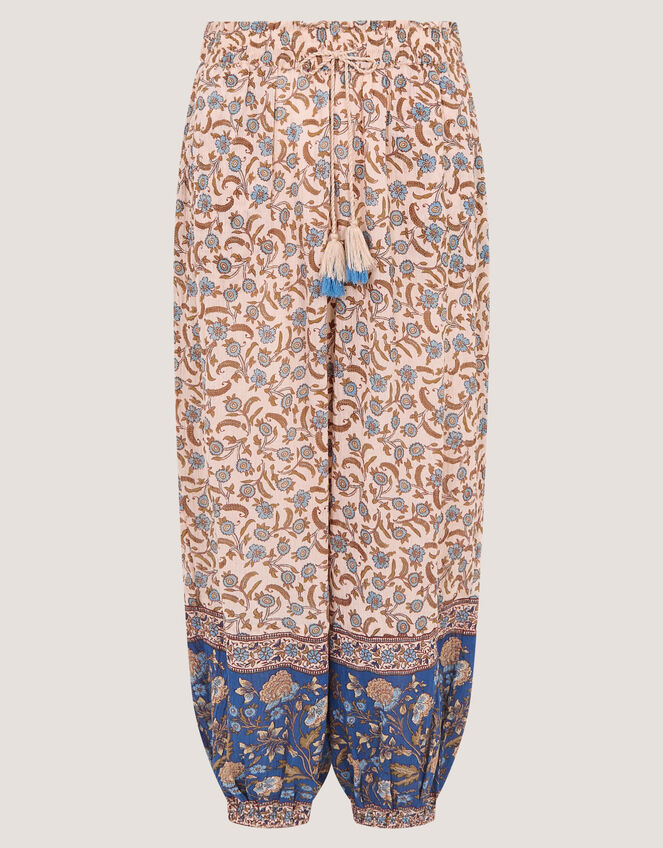 Ari Floral Balloon Trousers, Blue (BLUE), large