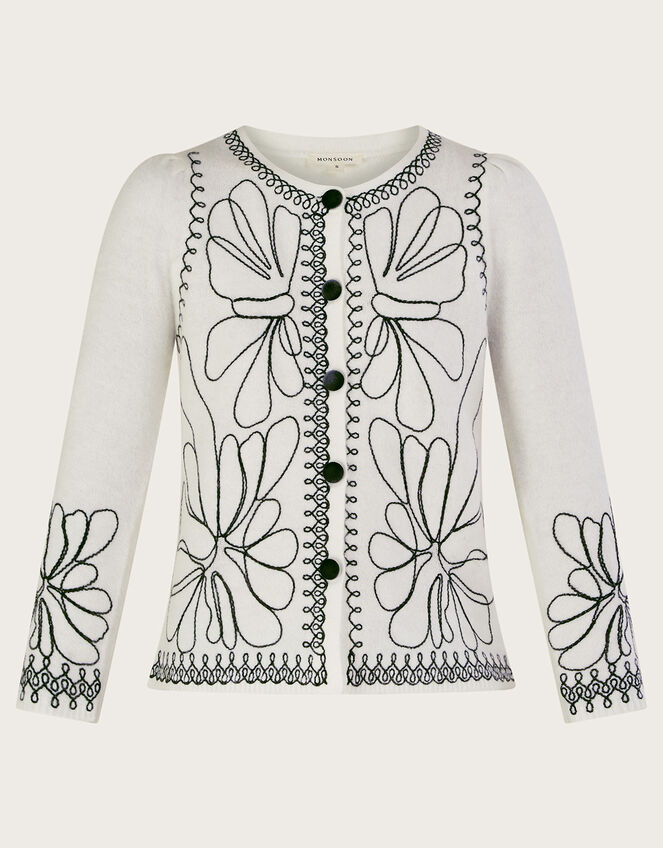 Cora Cornelli Cardigan, Ivory (IVORY), large