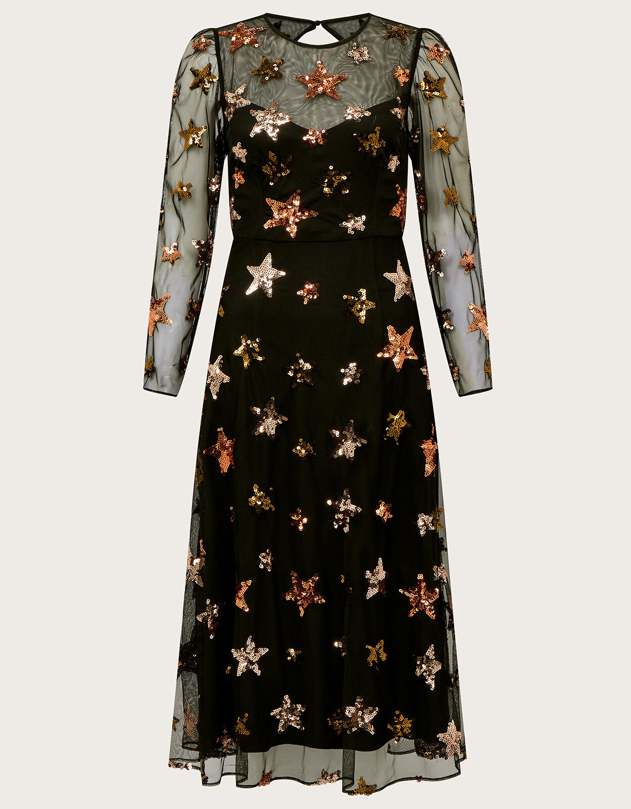 Monsoon celleni star print midi dress sale
