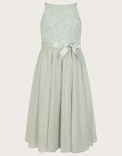 Lacey Sequin Truth Dress, Green (SAGE), large