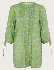 Camille Leaf Blouse, Green (GREEN), large