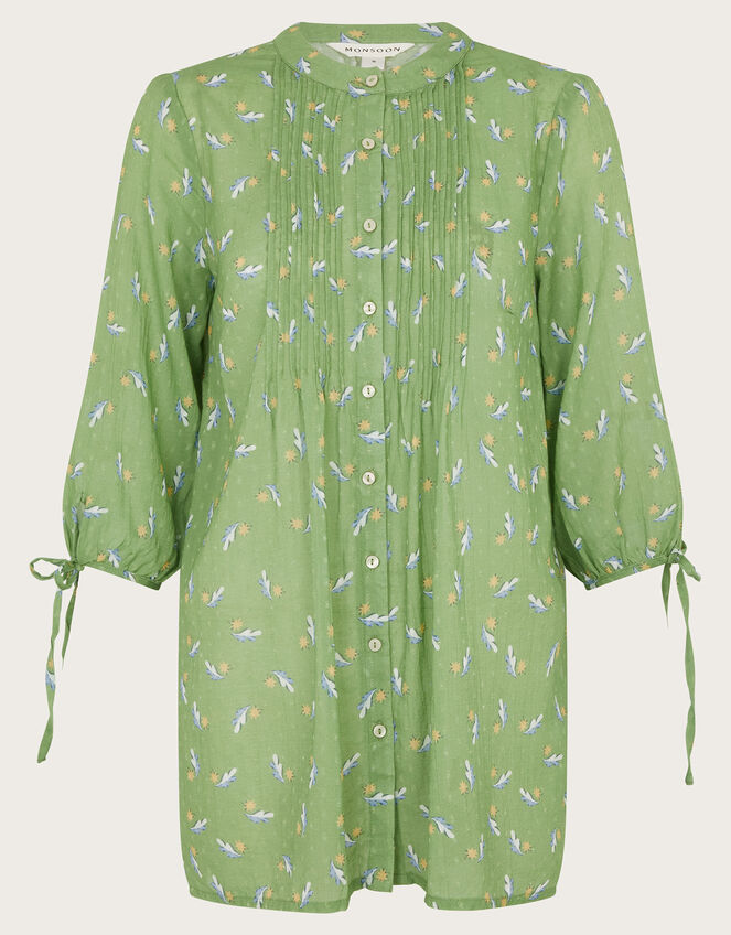 Camille Leaf Blouse, Green (GREEN), large