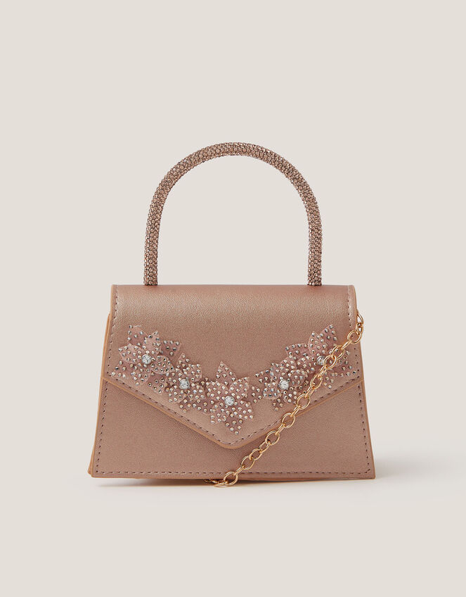 Floral Embellished Sparkle Bag, , large