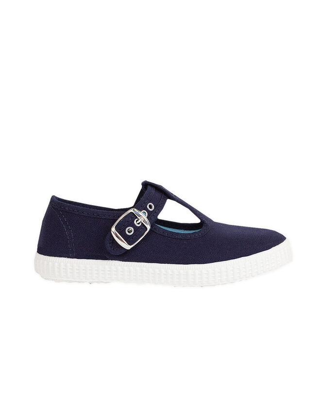 Hampton Canvas Nantucket Plimsolls, Blue (NAVY), large