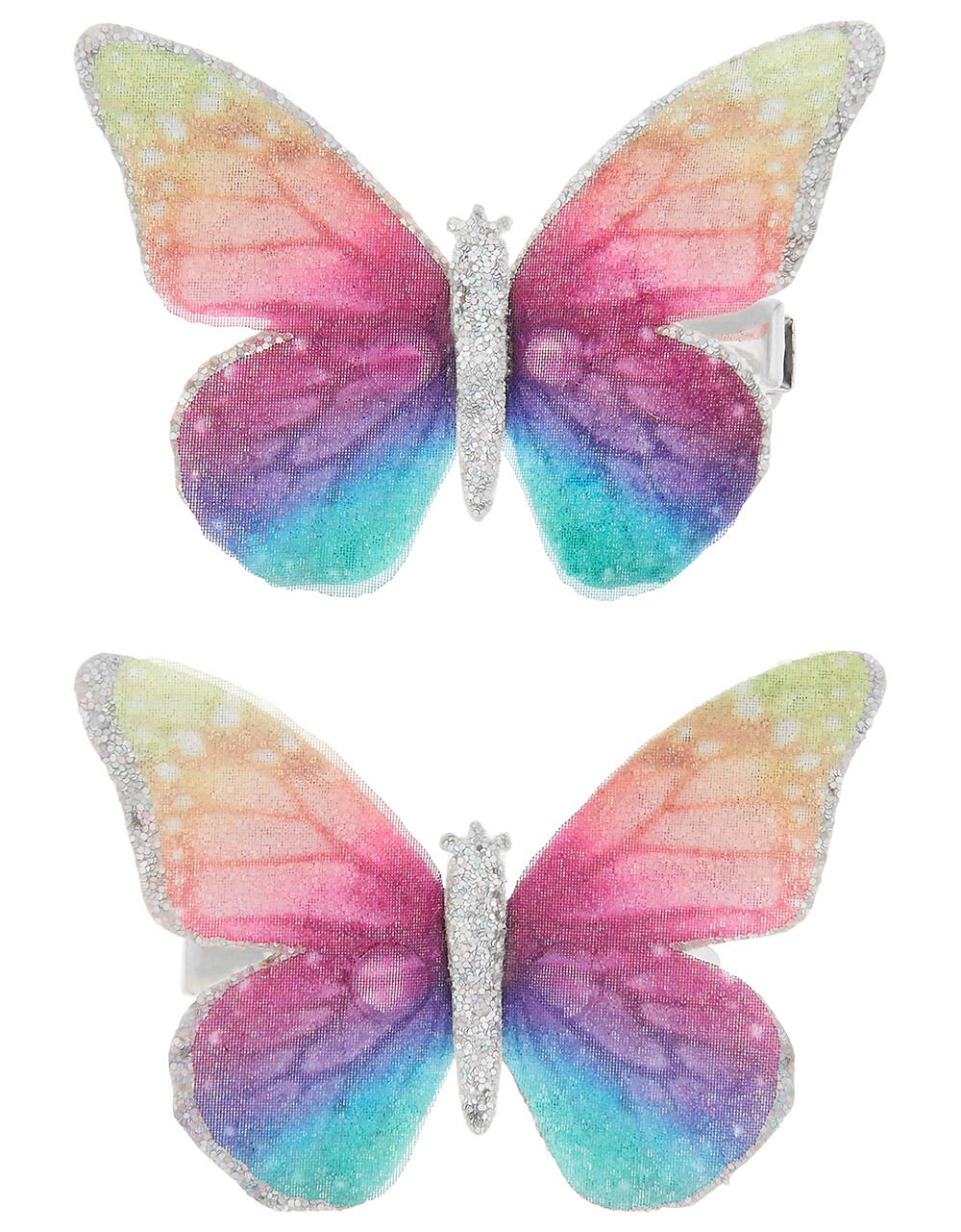 Rainbow Glitter Butterfly Hair Clips | Girls' Hair Accessories | Monsoon  Global.
