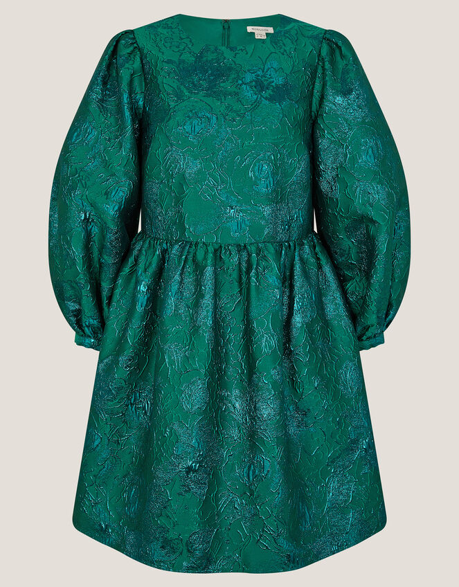 Jolene Jacquard Mini Dress, Green (GREEN), large