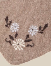 Flic Floral Embroidered Triangle Scarf, , large