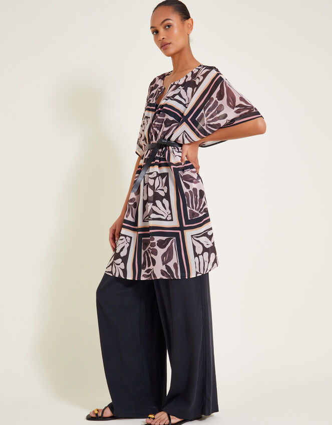 Tile Print Kaftan, , large