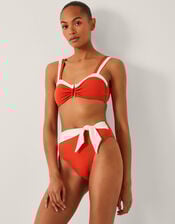 Sabrina Two Tone Bikini Top, Orange (RUST), large