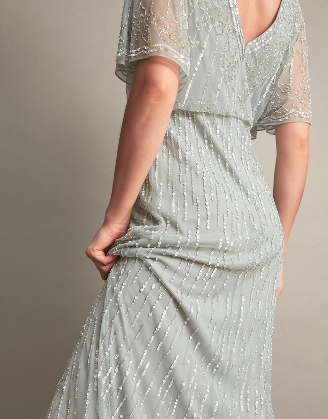 Elizabeth Embellished Maxi Dress, Green (GREEN), large