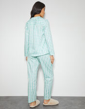 Clementine Gingham Pyjama Set, Teal (TEAL), large