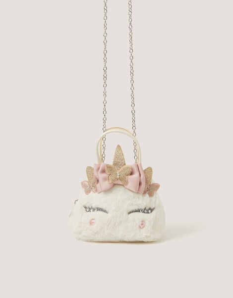Luna Fluffy Unicorn Bag, , large