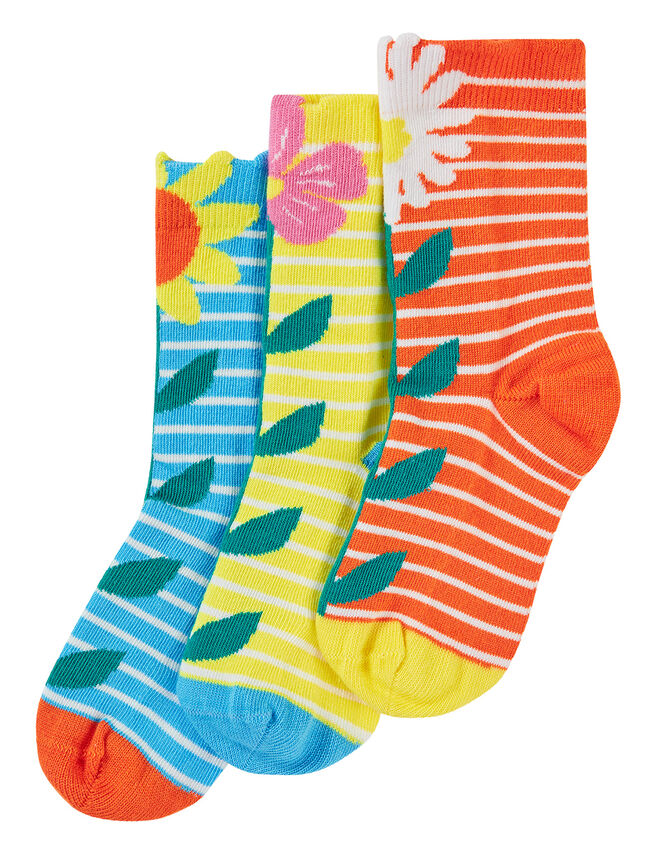 3-Pack Frugi Floral Socks , Multi (MULTI), large