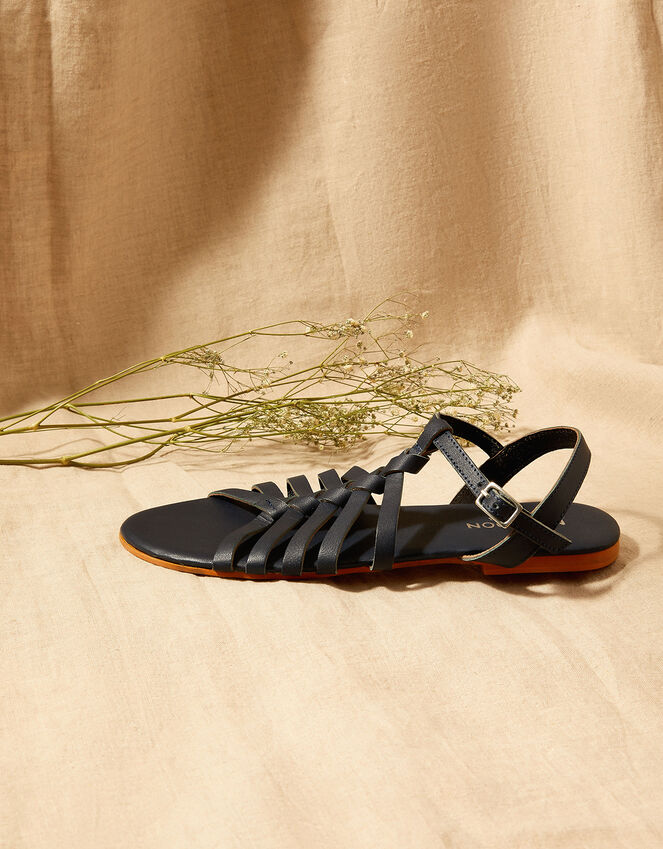 Leather Strap Sandals Blue Women's Shoes Monsoon Global.