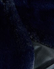 Faux Fur Shrug, Blue (NAVY), large