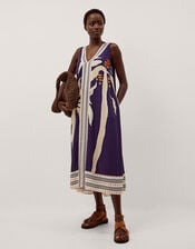 Paloma Sleeveless Midi Dress, Blue (NAVY), large