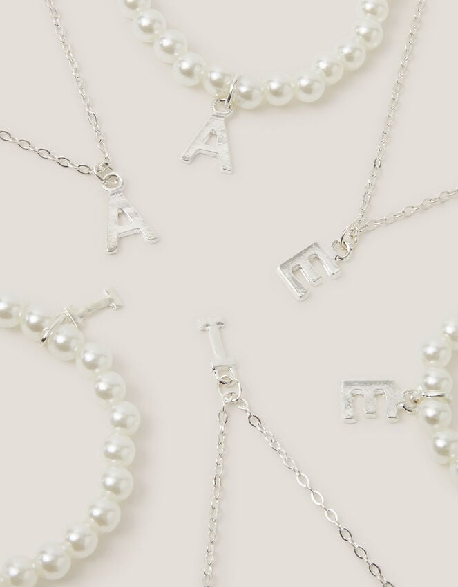 Initial Necklace & Bracelet Pouch Set, Multi (MULTI), large