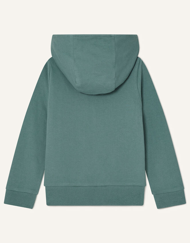 Embellished Slogan Hoody, Teal (TEAL), large