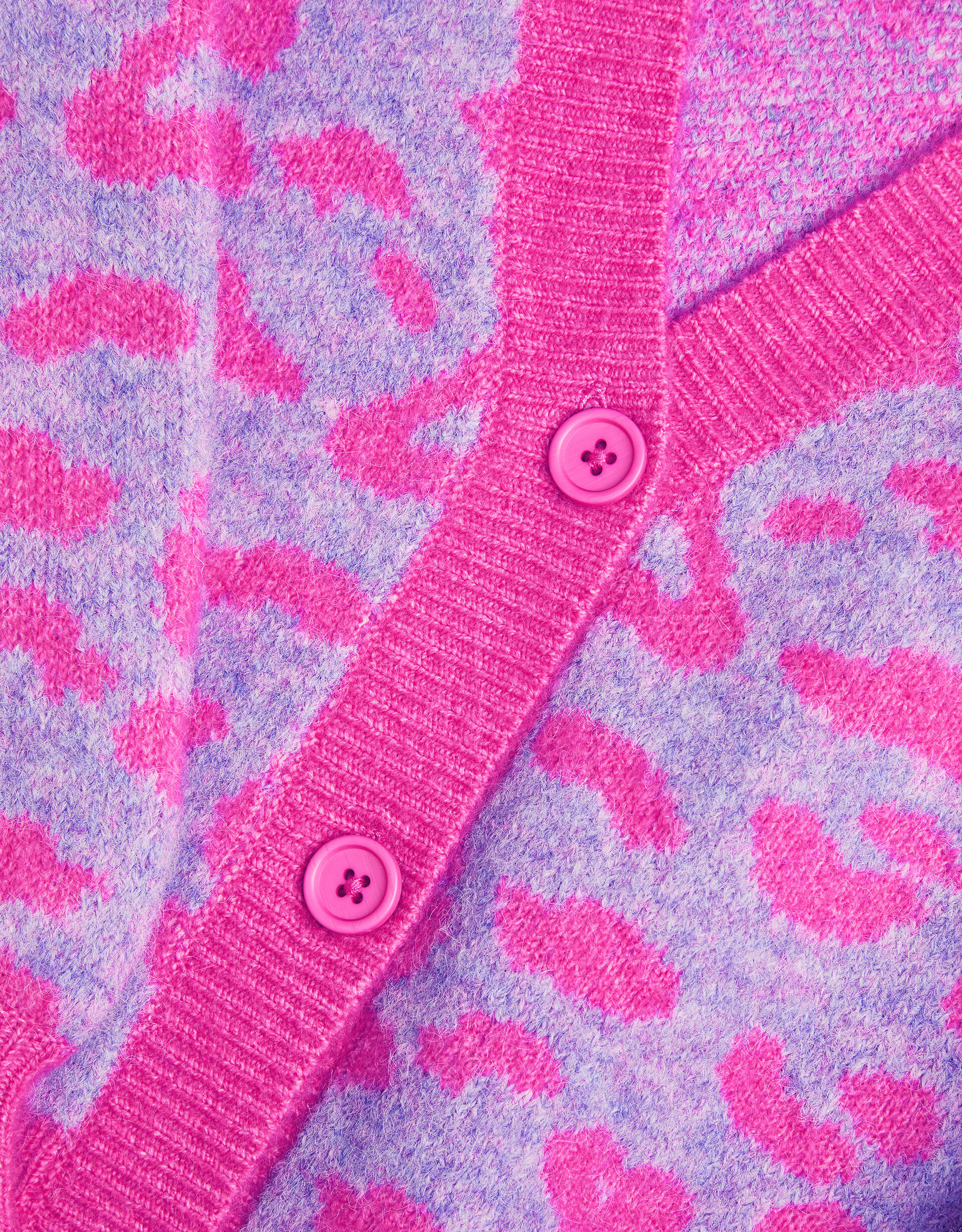Leopard Print Cardigan Pink