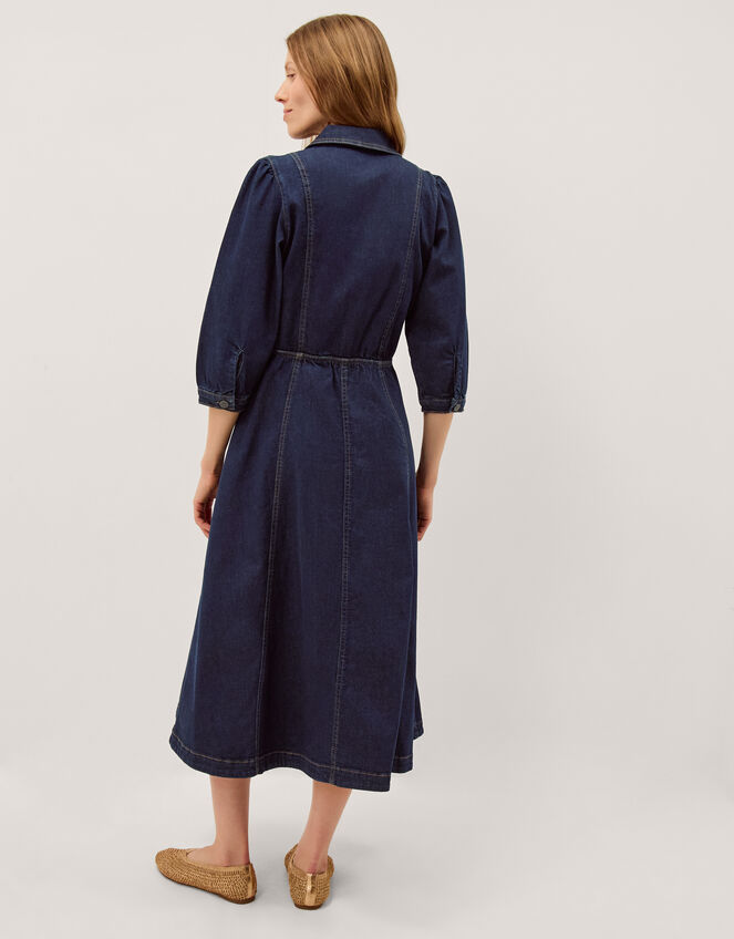erin midi dress blue Womens Hobbs Azure Blue Erin Midi Dress US 8
